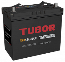 Аккумулятор TUBOR Asia standart 6ст-50.0 BOO обратная — купить в магазине akkumulyator163 с бесплатной доставкой и установкой по Самаре.