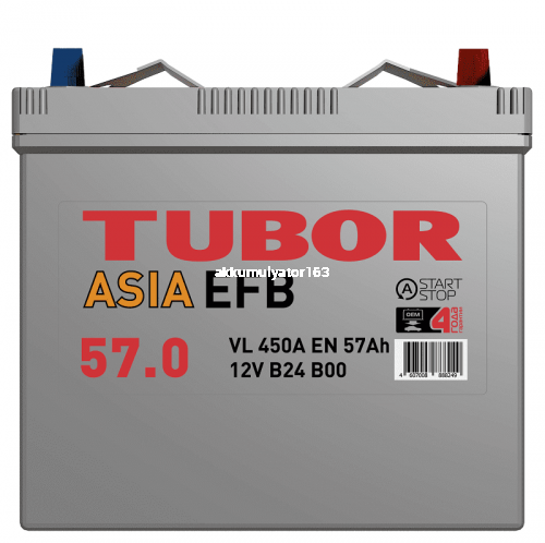 TUBOR ASIA EFB 6ст-57.0 аккумулятор — купить, цена, фото, характеристики в магазине akkumulyator163 TUBOR ASIA EFB 6ст-57.0 аккумулятор — купить в магазине akkumulyator163 с бесплатной доставкой и установкой по Самаре.