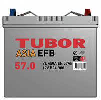 TUBOR ASIA EFB 6ст-57.0 аккумулятор — купить в магазине akkumulyator163 с бесплатной доставкой и установкой по Самаре.