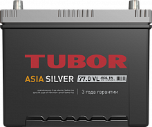 Аккумулятор TUBOR Asia silver 6ст-77.0 VL B01 — купить в магазине akkumulyator163 с бесплатной доставкой и установкой по Самаре.